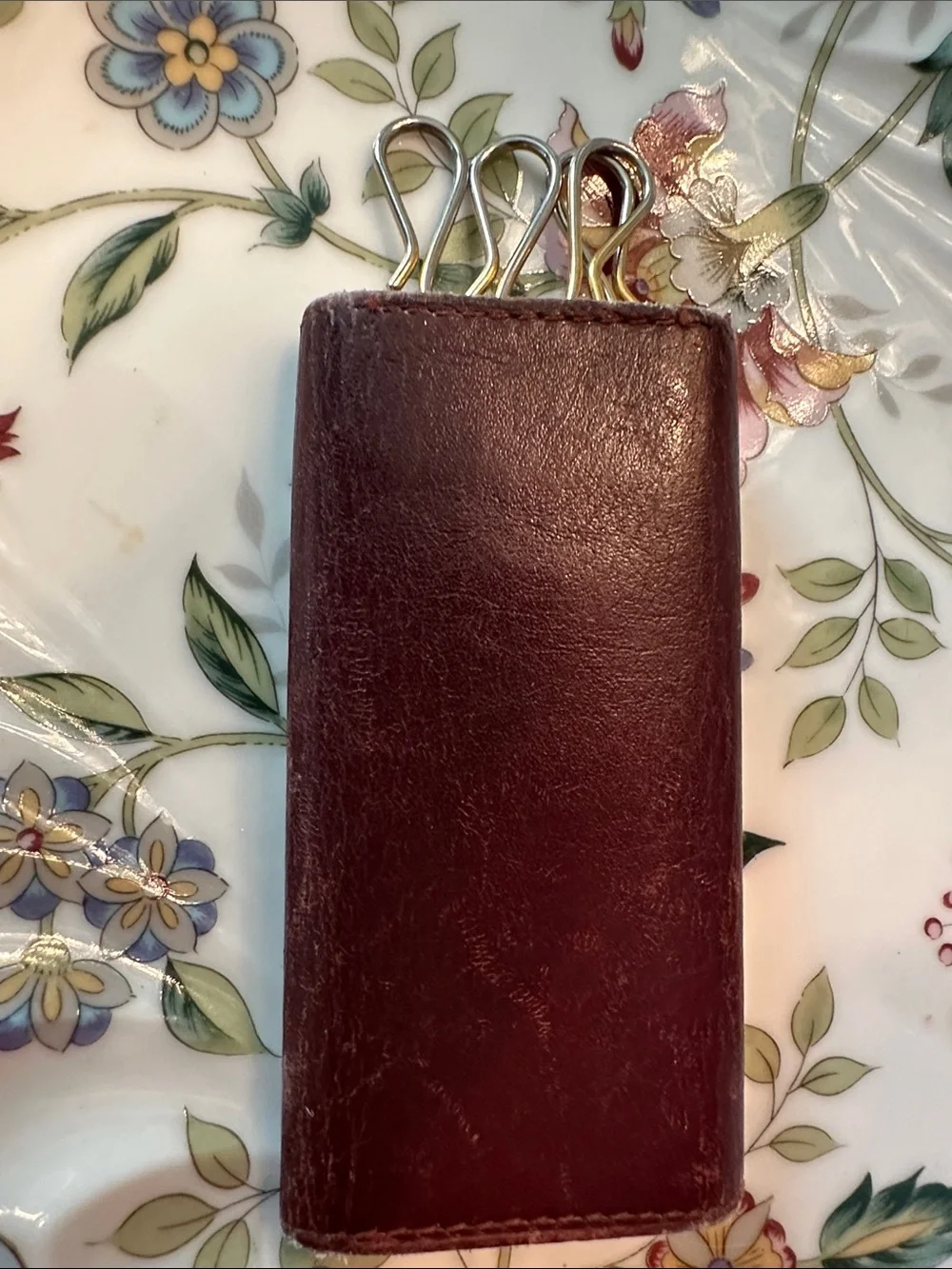 Vintage Cartier Burgundy Leather Key Holder